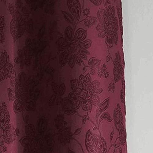  KELVIN - Aeryn Floral Blackout Darkening Window Curtain Set of 2 Panels, 54 x 84, Beige