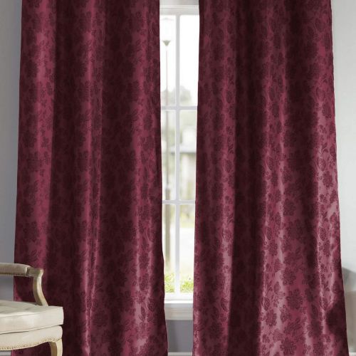  KELVIN - Aeryn Floral Blackout Darkening Window Curtain Set of 2 Panels, 54 x 84, Beige