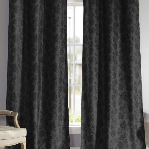  KELVIN - Aeryn Floral Blackout Darkening Window Curtain Set of 2 Panels, 54 x 84, Beige