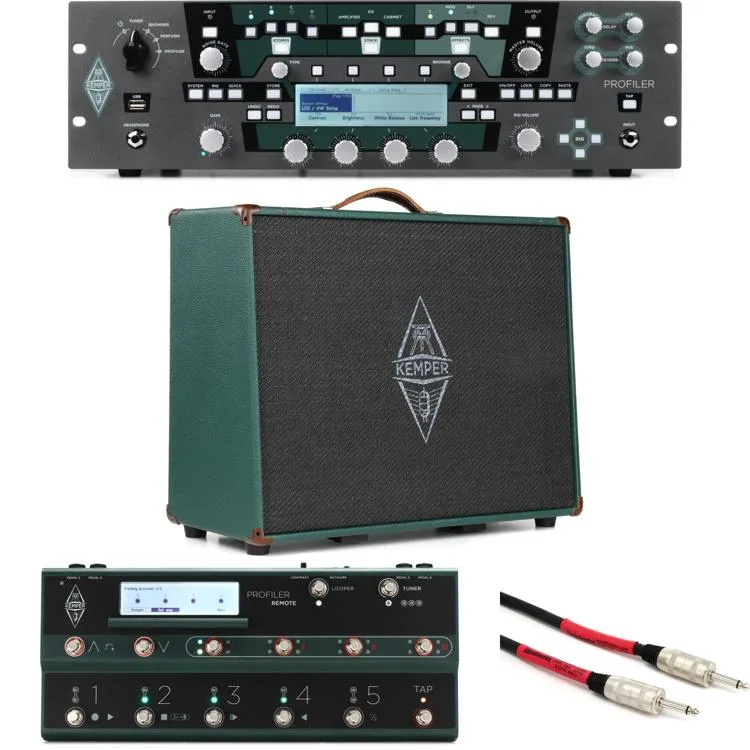 Kemper Profiler Power Rack 600-watt Rackmount Profiling Amp Head Stage Bundle