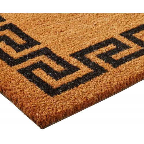  Kempf Greek Key Natural Coco Doormat, 22 by 47 by 0.5-Inch