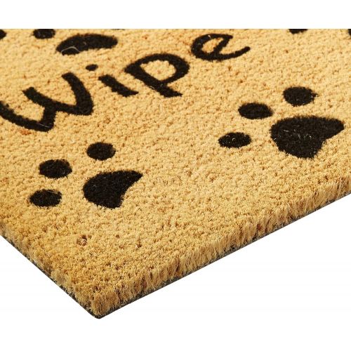  Kempf Wipe Your Paws Coco Doormat, Rubber Backed, 18 by 30 by 0.5-Inch