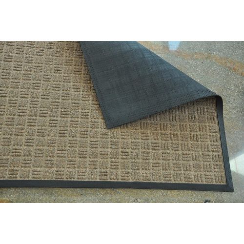  Kempf Water Retainer Entrance Mat, Indoor Outdoor Rubber Rug, Moisture Trapping, Absorbent Mat, 2 by 3-Feet, Brown