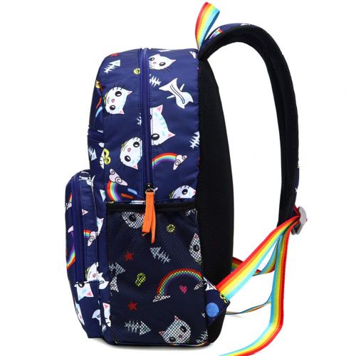  Kemy's Kemys Cute Rainbow School Backpack for Girls, Large, Water-Resistant