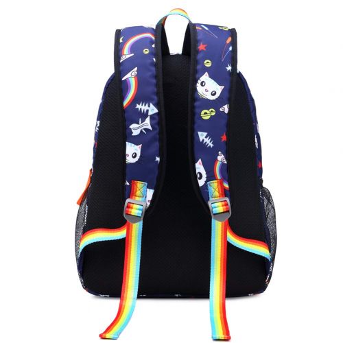  Kemy's Kemys Cute Rainbow School Backpack for Girls, Large, Water-Resistant