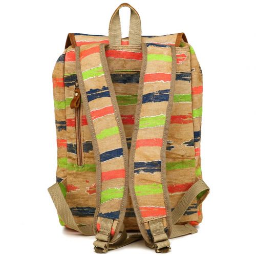  Kemy's Kemys Striped Canvas Backpack for Women Drawsting Daypack for Travel