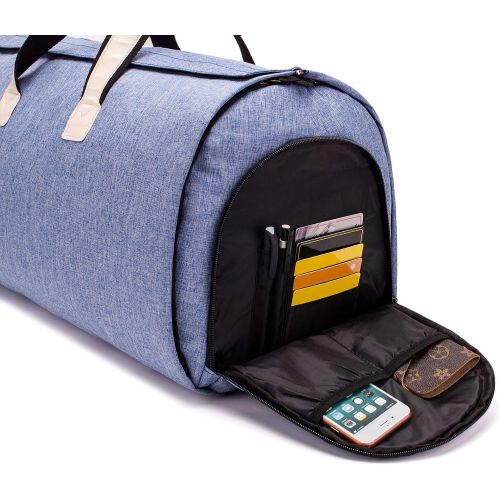  [아마존 핫딜]  [아마존핫딜]Kemy's Garment Bag Duffel Luggage Oversized Waterproof,Suit Blazer Bags Carry-Garment Travel Weekend (Blue)