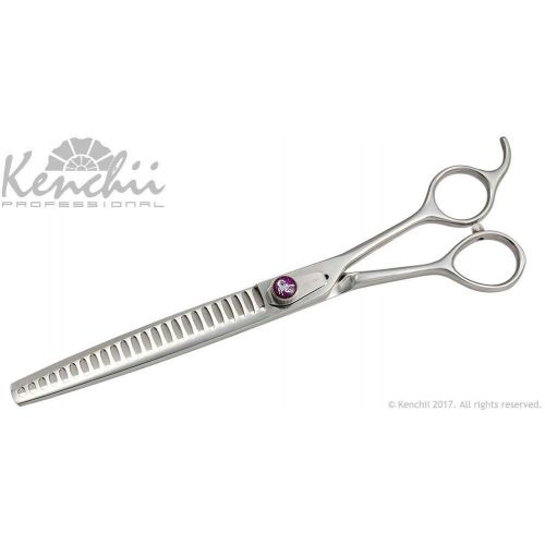  Kenchii Scorpion Grooming 24 Teeth Blender 7 Texturizing Shear with Bonus Steel Comb