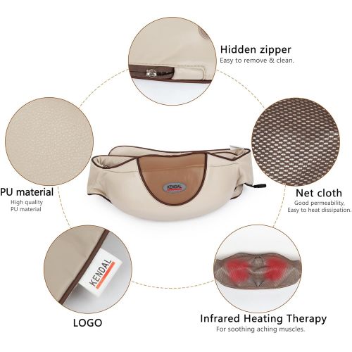  Kendal Shiatsu Kneading Back Neck Shoulder Full Body Massager with Heated Therapy