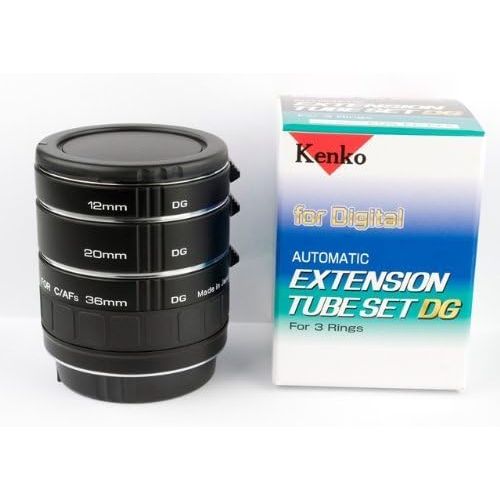  Kenko Auto Extension Tube Set DG 12mm, 20mm, and 36mm Tubes for Canon EOS AF Mount