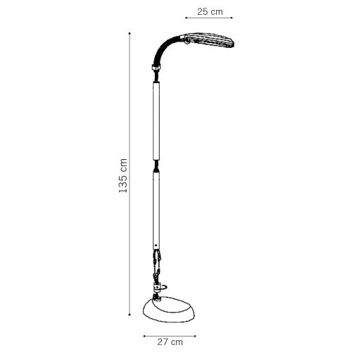  Kenley Natural Daylight Floor Lamp - Tall Reading Task Craft Light - 27W Full Spectrum White Bright Sunlight Standing Torchiere for Living Room, Bedroom or Office - Adjustable Goos