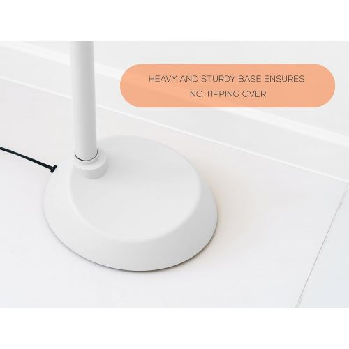  Kenley Natural Daylight Floor Lamp - Tall Reading Task Craft Light - 27W Full Spectrum White Bright Sunlight Standing Torchiere for Living Room, Bedroom or Office - Adjustable Goos