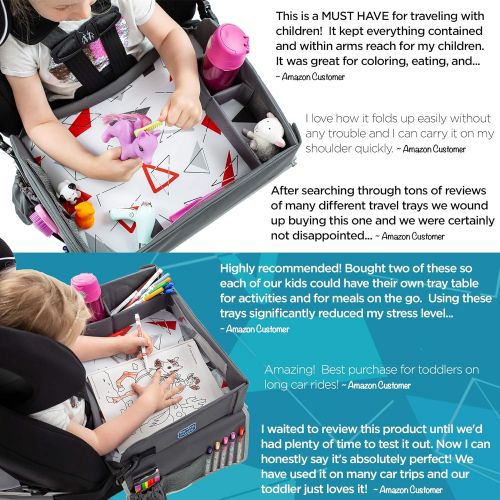  [아마존베스트]Kenley Kids Travel Tray, Toddler Car Seat Lap Tray, 16.5 x 13.5 Inches, Pink