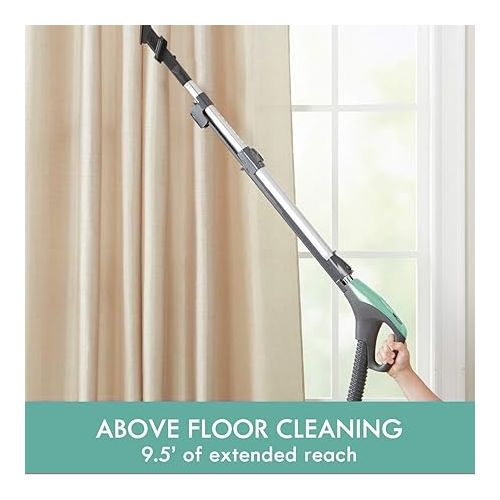  Kenmore pet friendly lightweight bagged canister vacuum cleaner with extended telescoping wand, HEPA filter, retractable cord, and 2 cleaning tools, Green