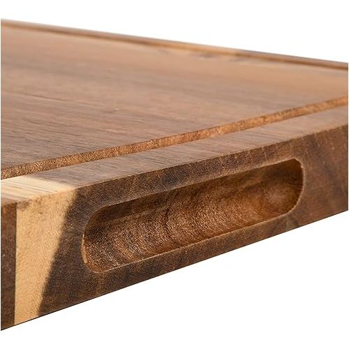  Kenmore Kenosha Heavy Duty Acacia Wood Extra Large Cutting Board W/Juice Grove, 24x16-inch