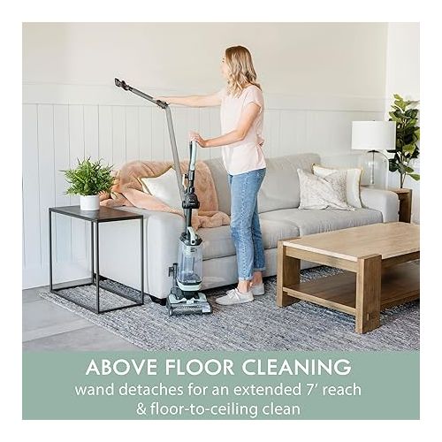  Kenmore DU1275 Bagless Upright Vacuum Lightweight Carpet Cleaner with 4 Height Adjustment, Hair Eliminator brushroll, Pet HandiMate & 2 Cleaning Tools, Light Green