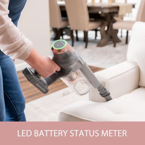  Kenmore DS4090 ?Brushless Cordless Stick Lightweight Cleaner 2-Speed Power Suction LED Headlight 2-in-1 Handheld Vacuum for Hardwood Floor, Carpet & Pet Hair, Rose Gold