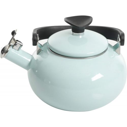  [아마존베스트]Kenmore Broadway Enamel on Steel Tea Kettle, 1.5-quart, Glacier Blue