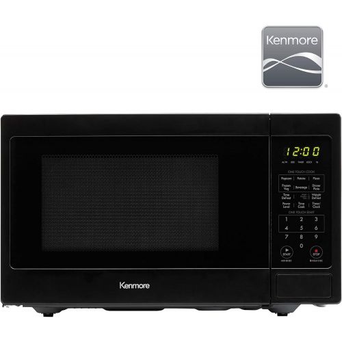  Kenmore 70929 0.9 cu. ft Small Compact 900 Watts 10 Power Settings, 12 Heating Presets, Removable Turntable, ADA Compliant Countertop Microwave, Black