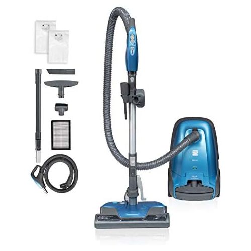  Kenmore BC3005 Pet Friendly Lightweight Bagged Canister Vacuum Cleaner with Extended Telescoping Wand, HEPA, 2 Motors, Retractable Cord, and 4 Cleaning Tools, Blue