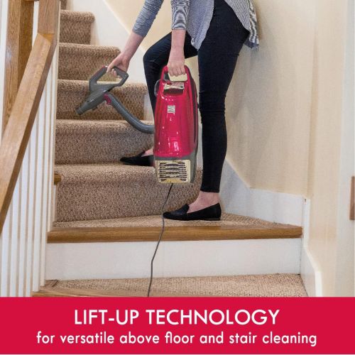  Kenmore BU4020 Intuition Bagged Upright Liftup Vacuum Cleaner 2-Motor Power Suction with HEPA Filter, Handi-Mate for Carpet, Floor, Pet Hair, Red