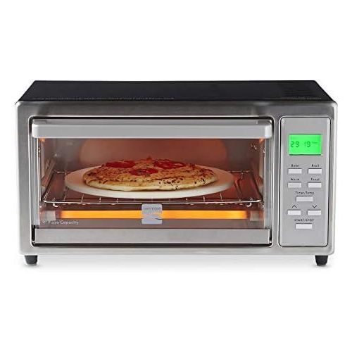  Kenmore 4 slice Digital Toaster Oven with 9 Ceramic Pizza Stone - Stainless Steel