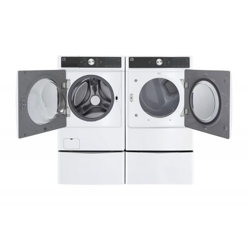  Kenmore Smart 7.4 cu. ft. Front Load Gas Washer and Dryer Bundle with Accela Steam -White - Compatible with Alexa.