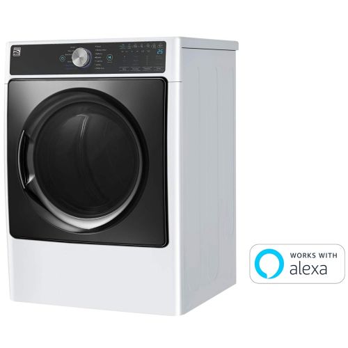  Kenmore Smart 7.4 cu. ft. Front Load Gas Washer and Dryer Bundle with Accela Steam -White - Compatible with Alexa.