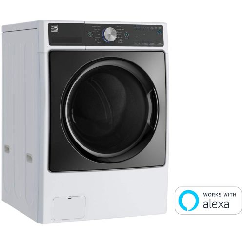  Kenmore Smart 7.4 cu. ft. Front Load Gas Washer and Dryer Bundle with Accela Steam -White - Compatible with Alexa.