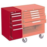 Kennedy Manufacturing 185XR K1800 Series 18in 5-Drawer Industrial Side Cabinet, Ball-Bearing Slides, Tubular Lock, Red