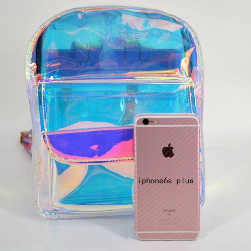  Kennedy Transparent Laser Holographic Backpack Fashion Clear Candy Color Daypack Travel Backpack Satchel Backpack School Bag