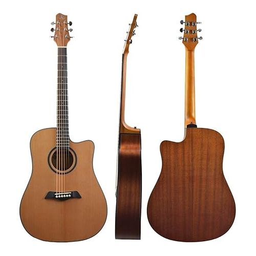  Antonio Giuliani Acoustic Guitar Bundle (DN-2) - Dreadnought Guitar with Case, Strap, Strings and Accessories