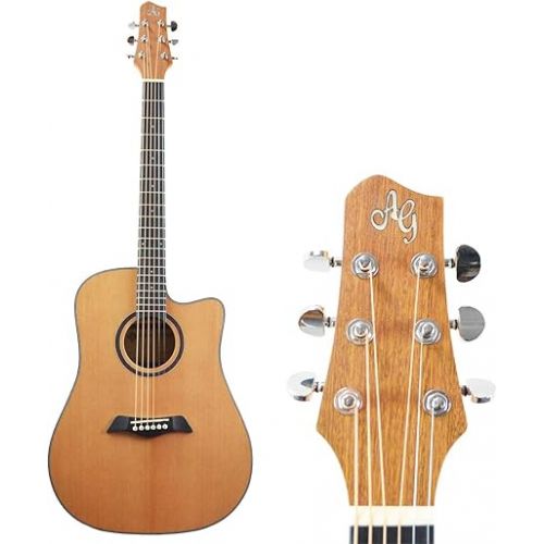  Antonio Giuliani Acoustic Guitar Bundle (DN-2) - Dreadnought Guitar with Case, Strap, Strings and Accessories