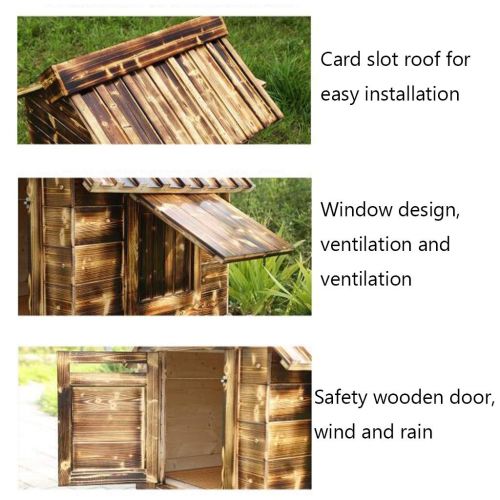  Kennels At Houses & Condosat Houses & Condos Pet House Solid Wood Dog House Cat Litter Outdoor Garden Windproof Rain Dog Cage Cat House Indoor Kennel Cat House Pet House Load Bearing 30kg