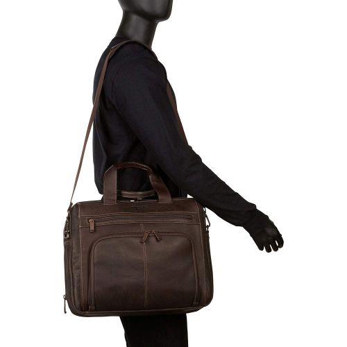  Kenneth+Cole+REACTION Kenneth Cole Reaction Colombian Leather RFID Briefcase - Fits 15.6 Laptops - For Work, School & Travel