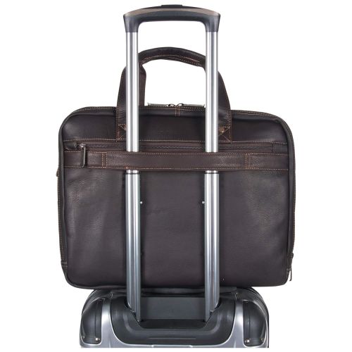  Kenneth+Cole+REACTION Kenneth Cole Reaction Colombian Leather RFID Briefcase - Fits 15.6 Laptops - For Work, School & Travel