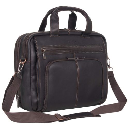  Kenneth+Cole+REACTION Kenneth Cole Reaction Colombian Leather RFID Briefcase - Fits 15.6 Laptops - For Work, School & Travel