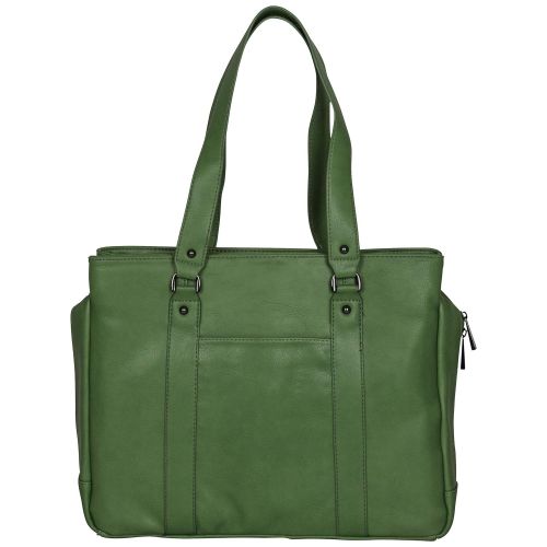  Kenneth+Cole+REACTION Kenneth Cole Reaction Hit A Triple Womens Pebbled Faux Leather Triple Compartment 15 Laptop Business Tote