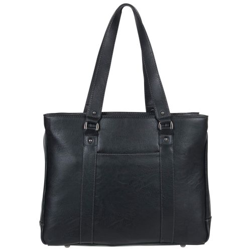  Kenneth+Cole+REACTION Kenneth Cole Reaction Hit A Triple Womens Pebbled Faux Leather Triple Compartment 15 Laptop Business Tote