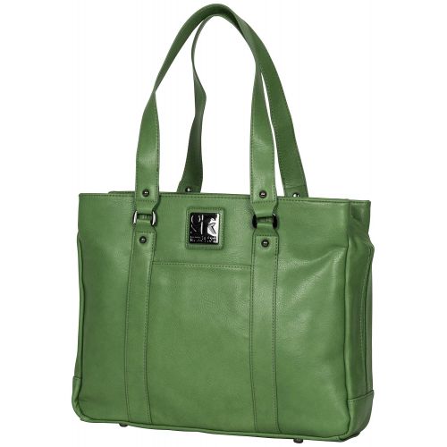  Kenneth+Cole+REACTION Kenneth Cole Reaction Hit A Triple Womens Pebbled Faux Leather Triple Compartment 15 Laptop Business Tote