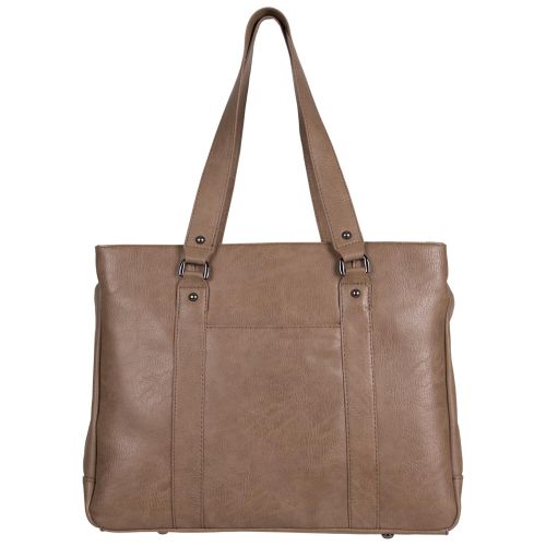  Kenneth+Cole+REACTION Kenneth Cole Reaction Hit A Triple Womens Pebbled Faux Leather Triple Compartment 15 Laptop Business Tote