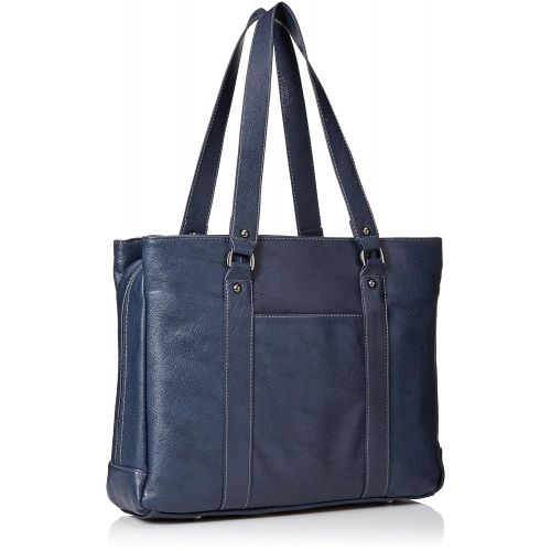  Kenneth+Cole+REACTION Kenneth Cole Reaction Hit A Triple Womens Pebbled Faux Leather Triple Compartment 15 Laptop Business Tote