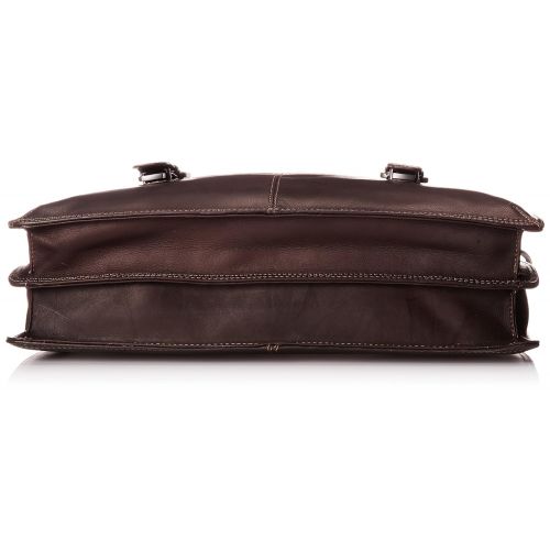  Kenneth+Cole+REACTION Kenneth Cole Reaction Colombian Leather Dual Compartment Flapover 13 Laptop Business Portfolio