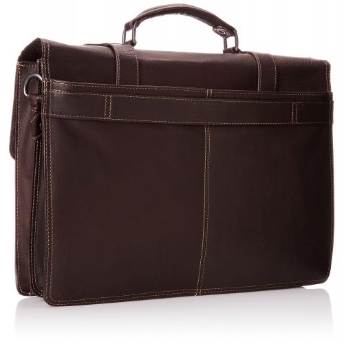  Kenneth+Cole+REACTION Kenneth Cole Reaction Colombian Leather Dual Compartment Flapover 13 Laptop Business Portfolio