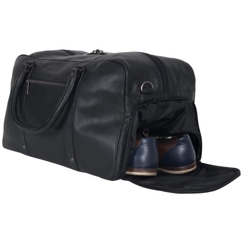  Kenneth+Cole+REACTION Kenneth Cole Reaction Manhattan PDM Leather 20 Top Zip Anti-Theft RFID Travel Duffel Bag/Carry-On