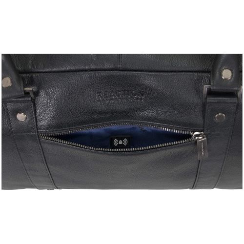  Kenneth+Cole+REACTION Kenneth Cole Reaction Manhattan PDM Leather 20 Top Zip Anti-Theft RFID Travel Duffel Bag/Carry-On