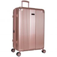 Kenneth Cole New York Tribeca 28 Hardside Expandable 8-Wheel Spinner Checked Luggage with TSA Lock, Rose Gold