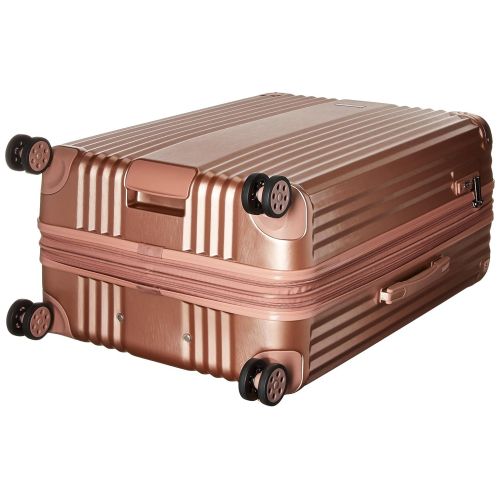  Kenneth Cole New York Tribeca 28 Hardside Expandable 8-Wheel Spinner Checked Luggage with TSA Lock, Rose Gold