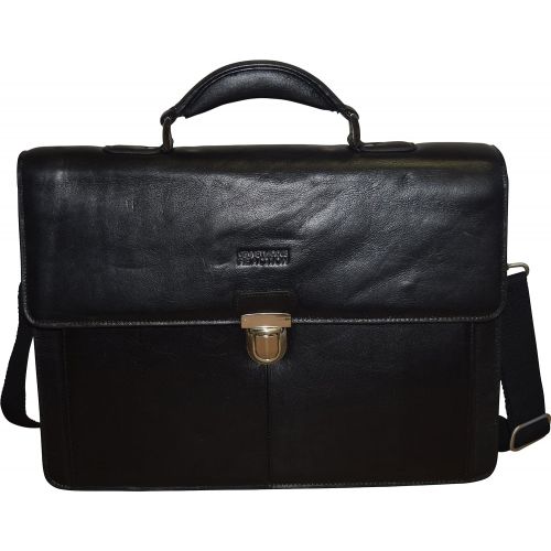  Kenneth Cole Reaction True Colors Genuine Leather Portfolio - Black