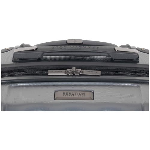  Kenneth Cole Reaction Wave Rush 28 Lightweight Hardside 8-Wheel Spinner Expandable Checked Suitcase, Metallic Charcoal